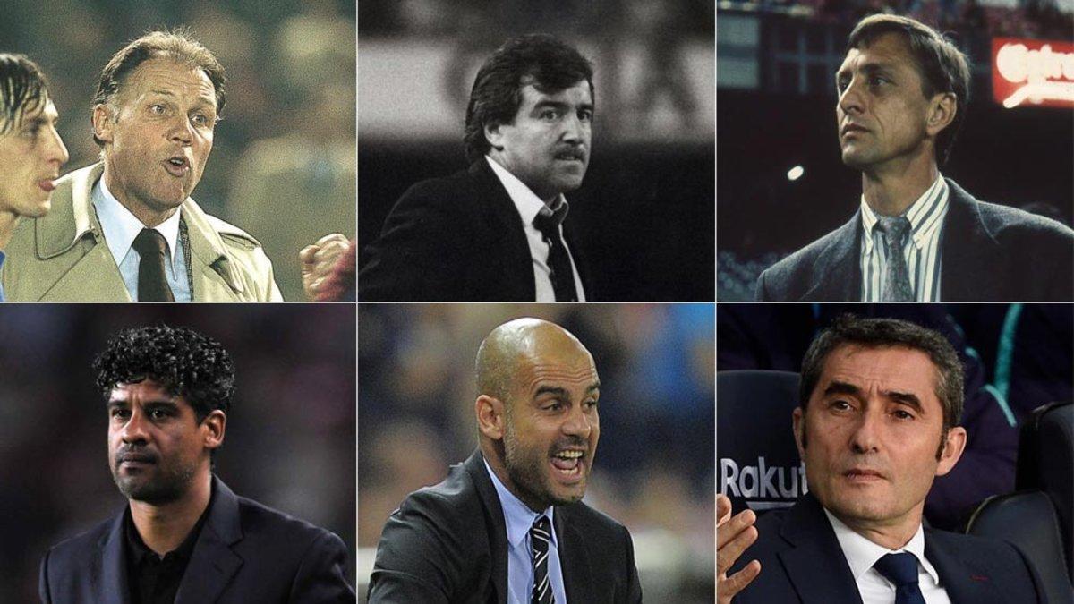 Michels, Venables, Cruyff, Rijkaard, Guardiola y Valverde