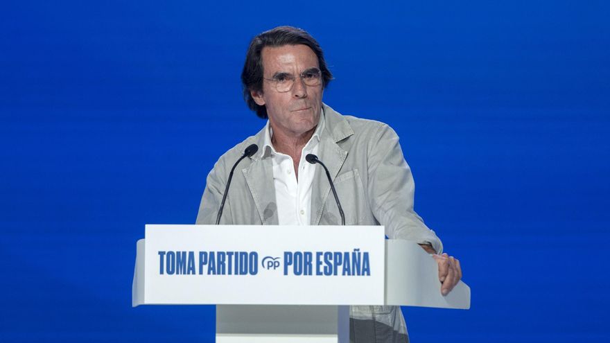 Aznar pronuncia un duro discurso contra el PSOE: &quot;Si pactas con delincuentes, no te extrañe acabar en la cárcel&quot;