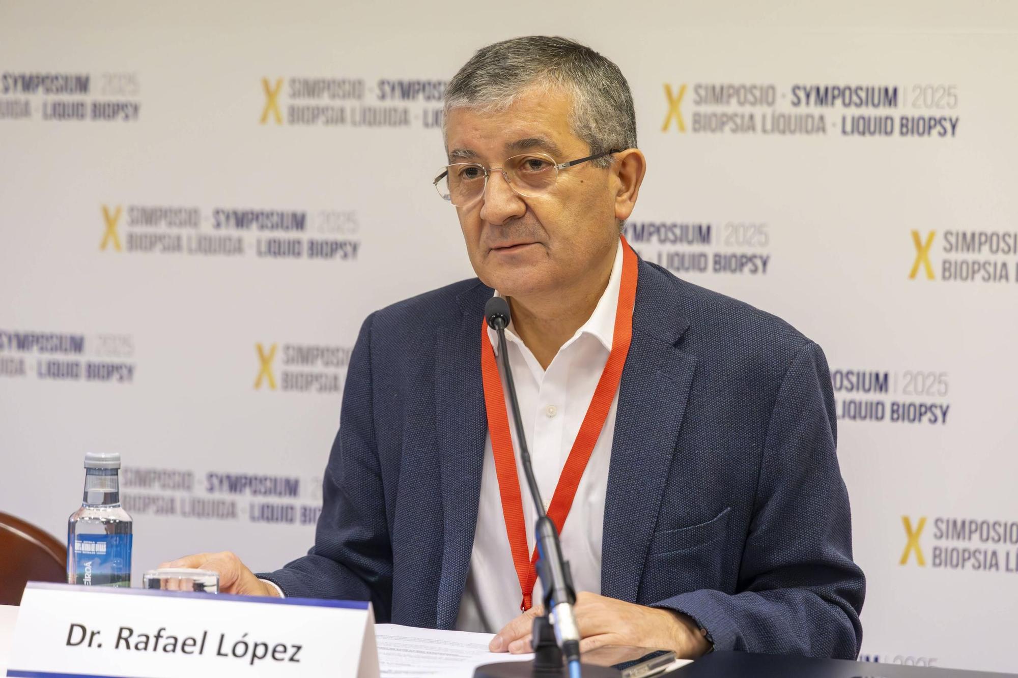 El presidente de Aseica, Rafael López, en el congreso sobre biopsia líquida de este año en Santiago.