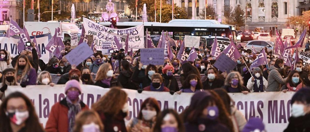 Manifestación contra la violencia de género en Madrid. | Fernando Villar