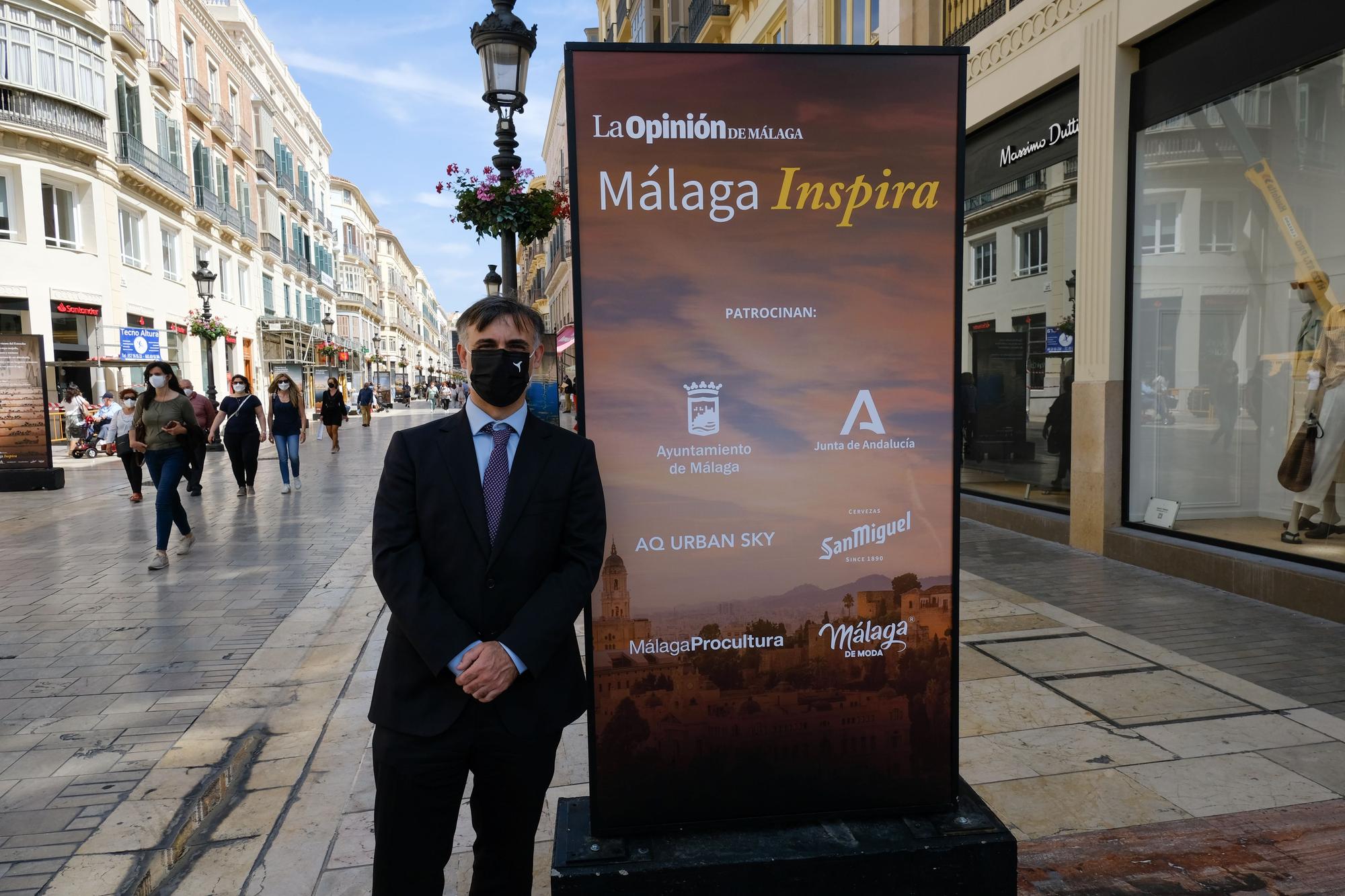 Exposición fotográfica 'Málaga Inspira', en la calle Larios