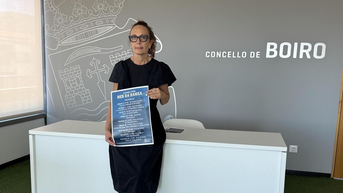 María Outeiral, na presentación dos actos do Mes da Danza.