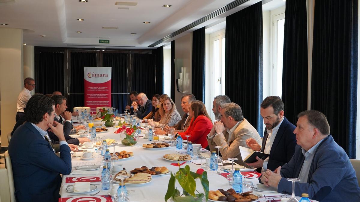 La Cámara de Comercio de Málaga ha celebrado este miércoles en encuentro con los medios.