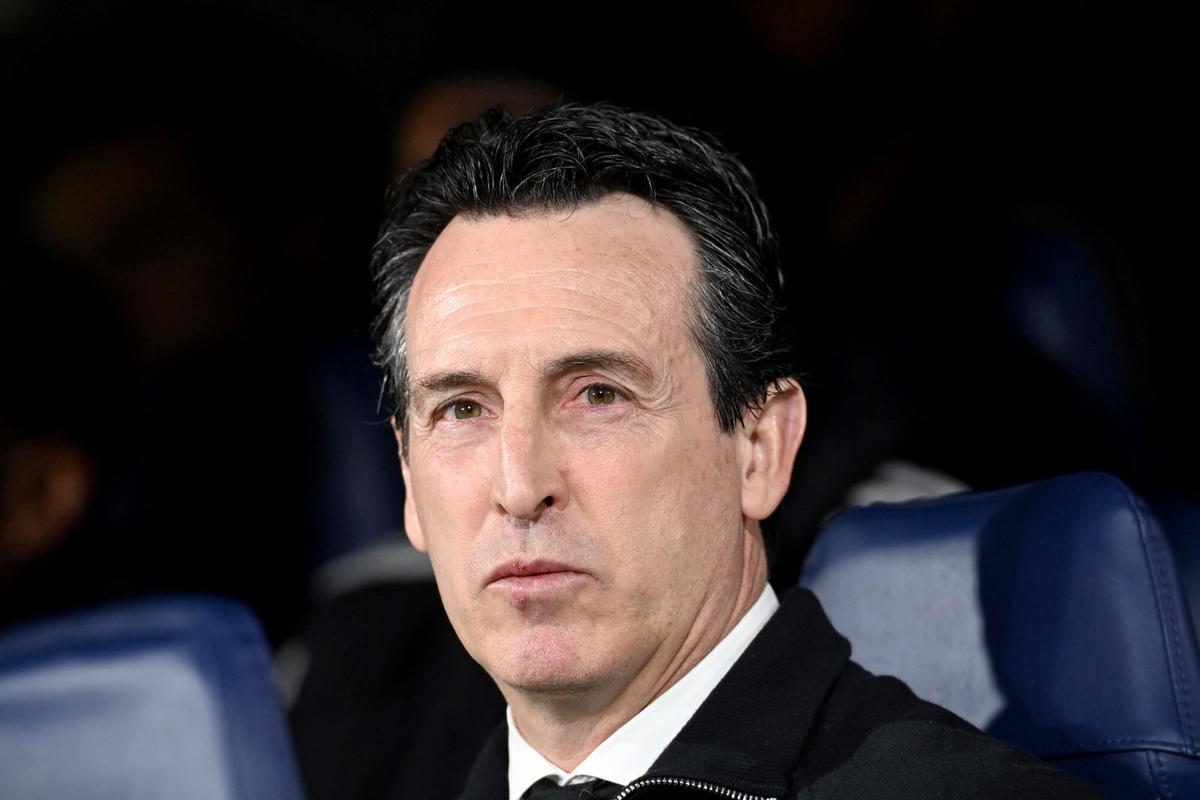 Unai Emery, técnico del Aston Villa, durante la vuelta de cuartos de final de UEL contra el Bologna.