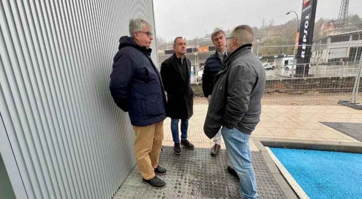 Por la izquierda, Ignacio Ruiz Latierro, Ovidio Zapico, José Antonio Cases y Roberto García, el pasado mes de diciembre cuando anunciaron el proyecto
