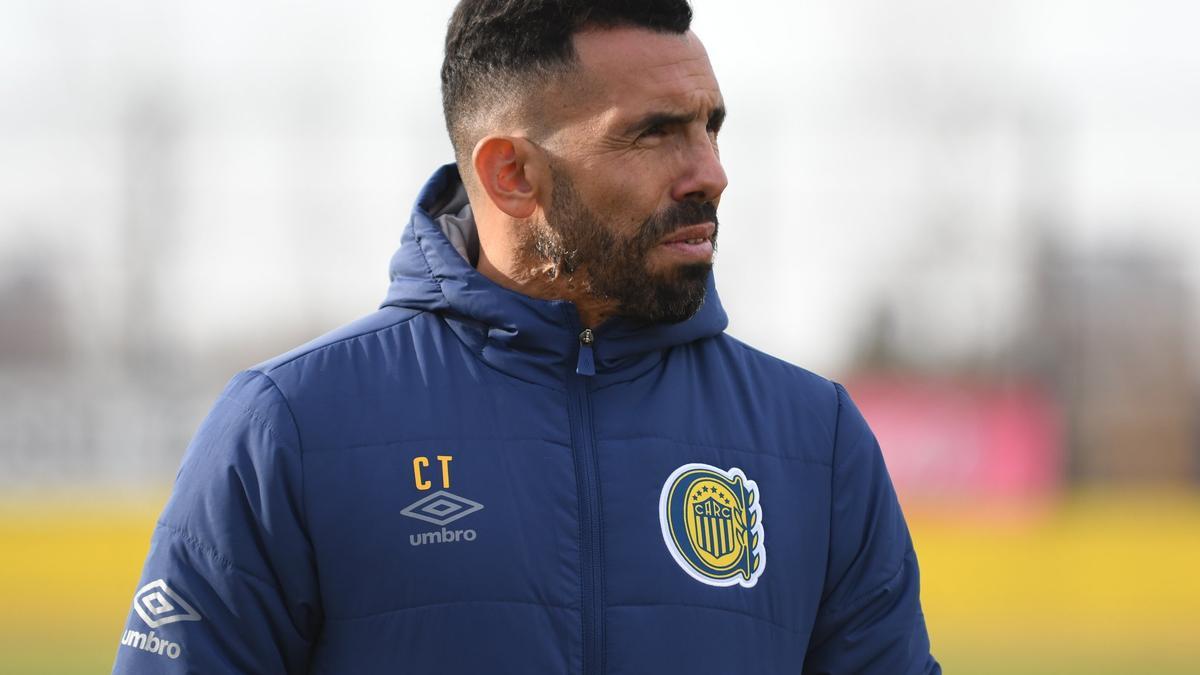 Carlos Tévez, como técnico de Rosario Central.