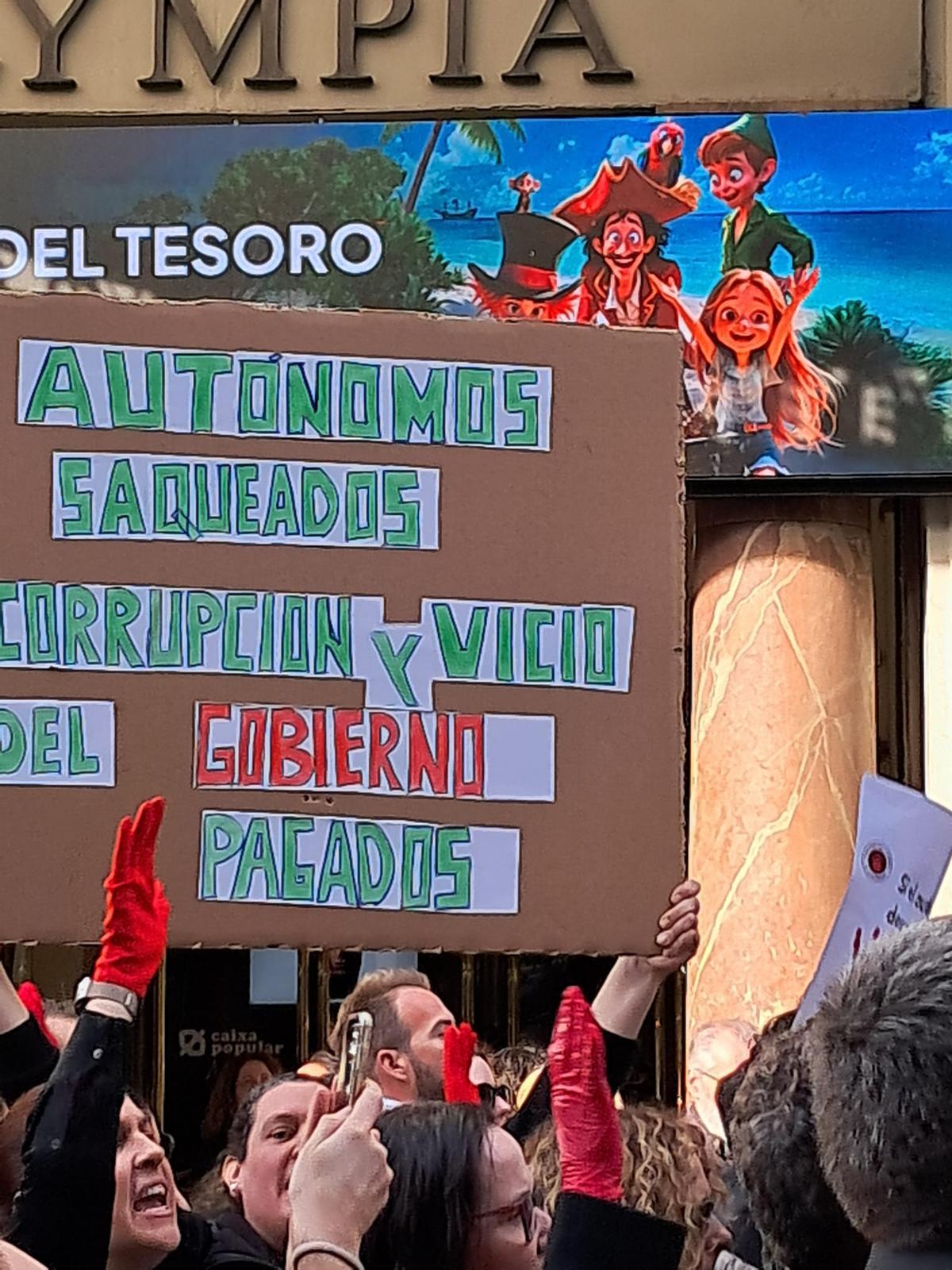 Manifestación de València por el centro de la ciudad.