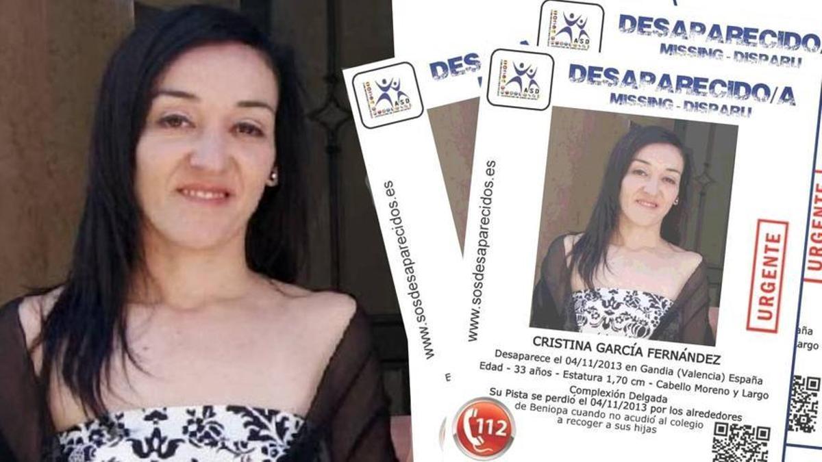 Alerta per la desaparició de La Cristina García, difosa el 2013.