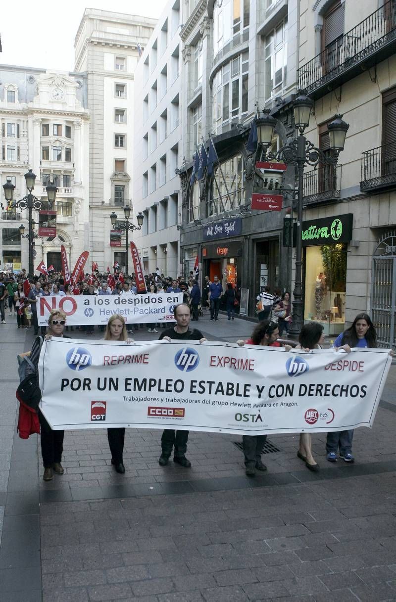 Fotogalería: Manifestación de la plantilla de HP