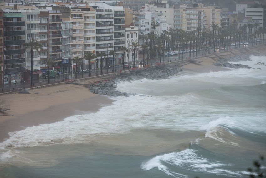 Temporal marítim a Lloret de Mar i Blanes