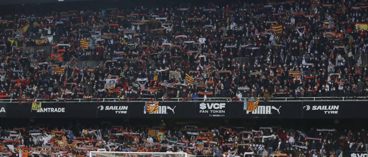 Una imagen de Mestalla lleno esta temporada