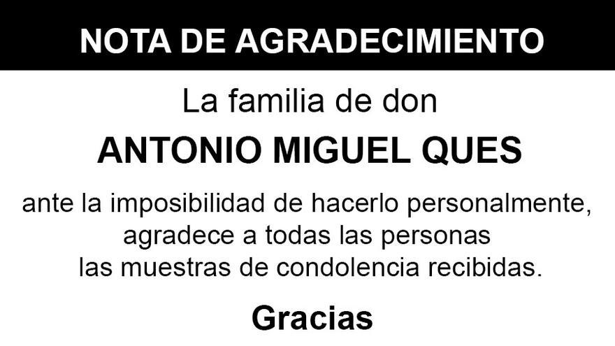 Nota Antonio Miguel Ques