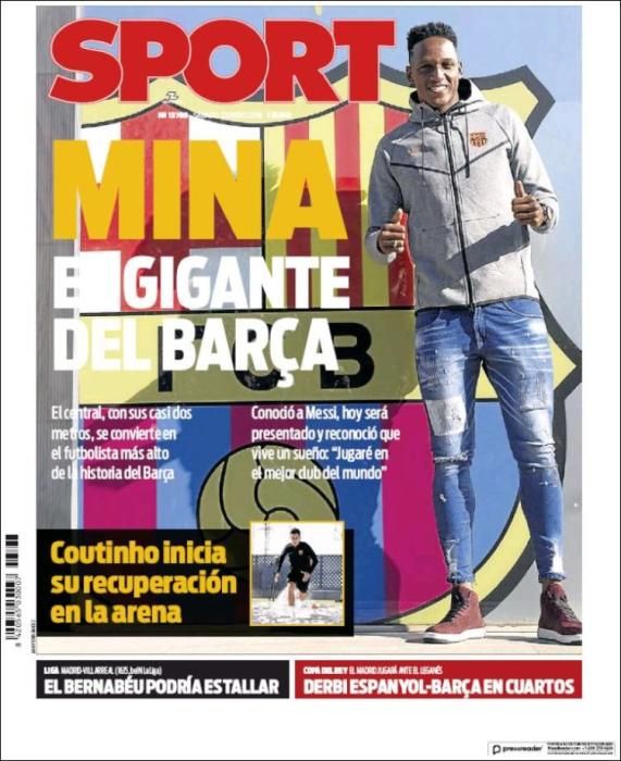 Portadas deportivas sábado 13 de enero de 2018