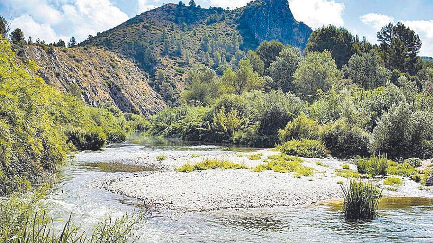 El río Albaida a su paso por  l’Aventador. 