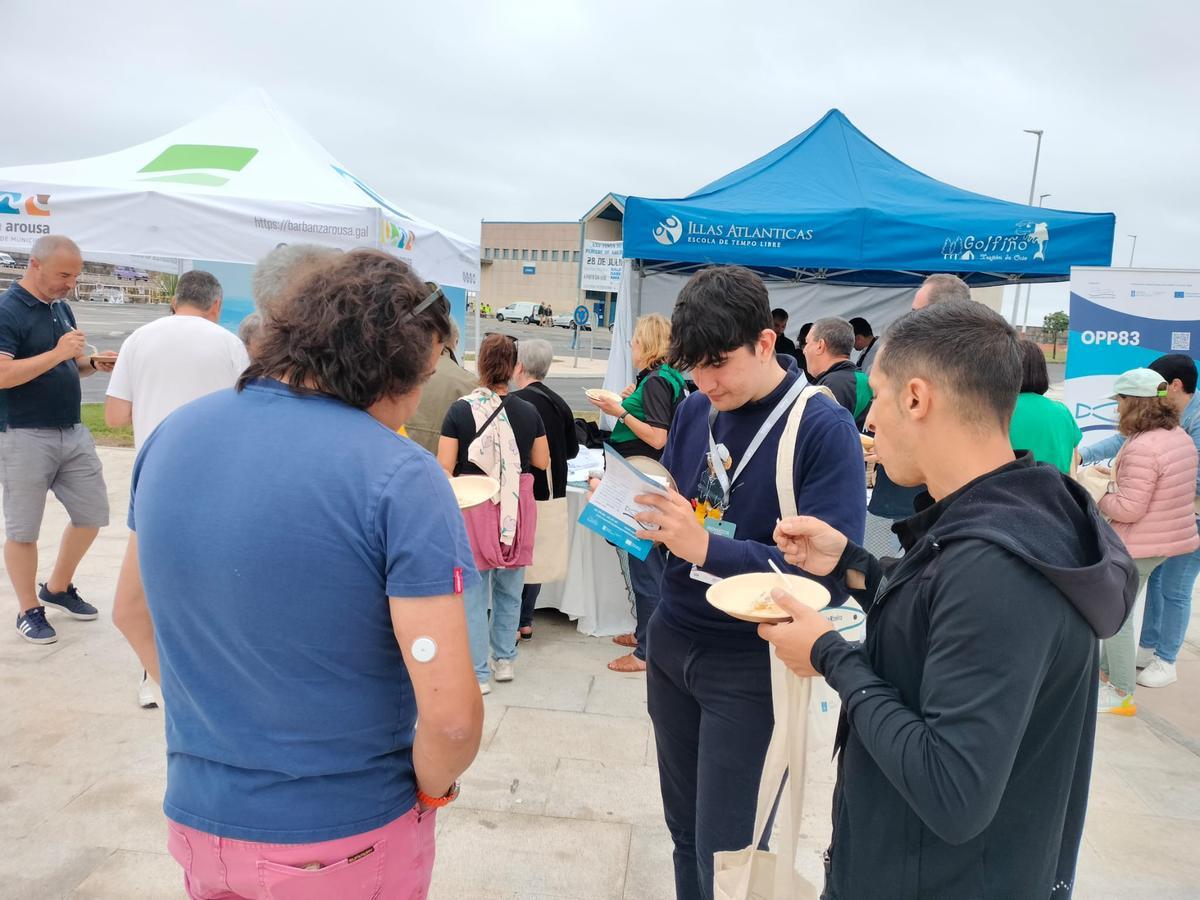 Una de las degustaciones de Lirio de Ribeira organizadas en Aguiño.