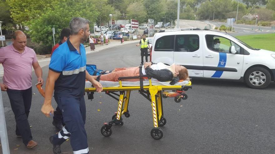 Una motorista accidentada en Bendinat