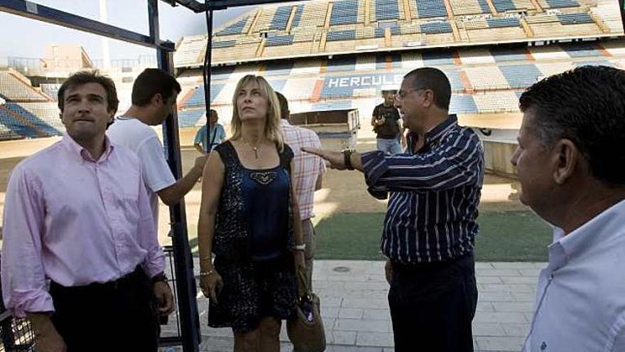 Castedo visita las obras del estadio