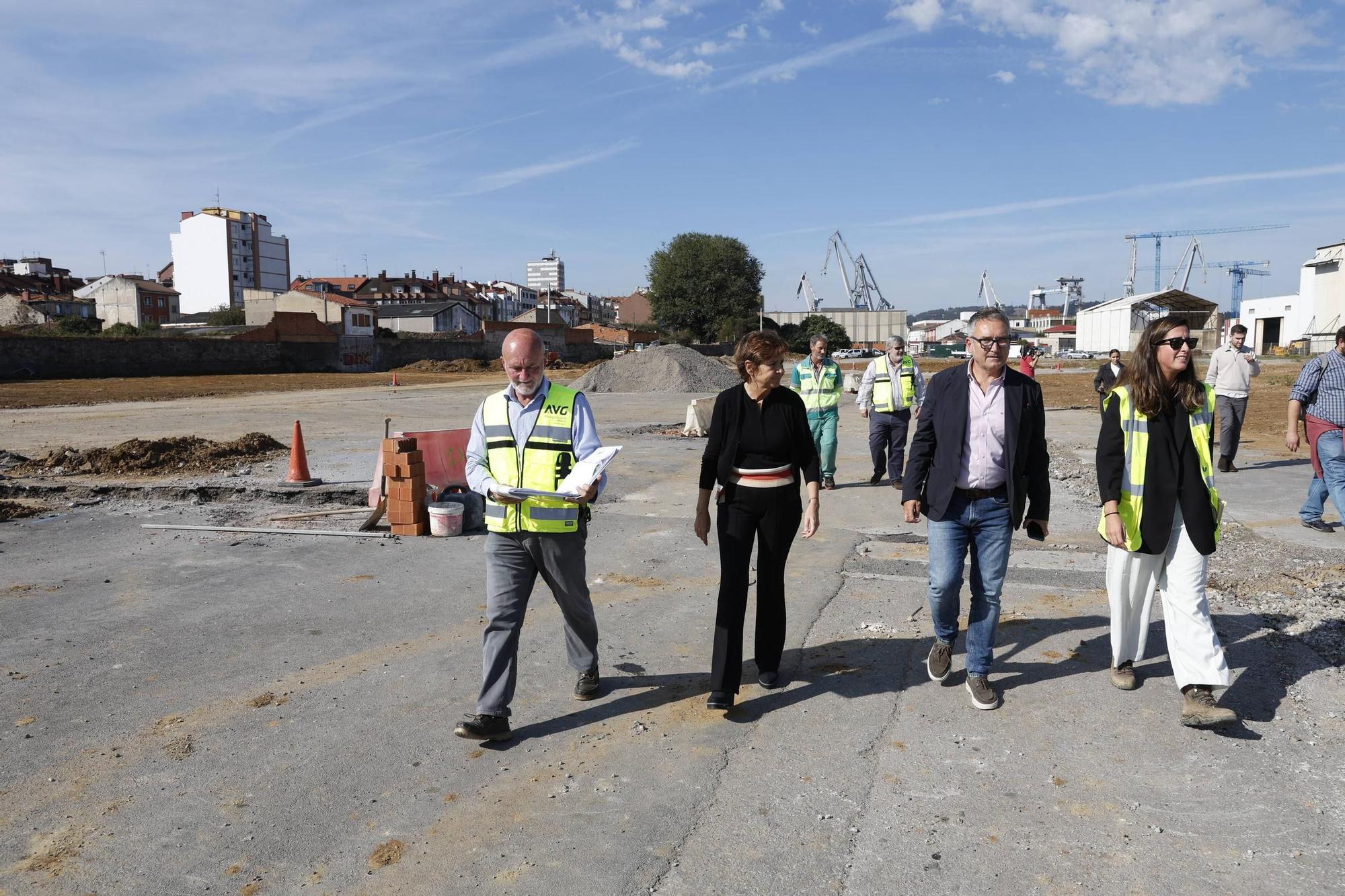 Así avanzan los trabajos en los terrenos de Naval Gijón (en imágenes)