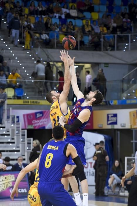 09-02-20 DEPORTES. PABELLON GRAN CANARIA ARENAS. SIETE PALMAS. LAS PALMAS DE GRAN CANARIA. Partido de baloncesto entre los equipos del Herbaife GC y el Barcelona.    Fotos: Juan Castro.