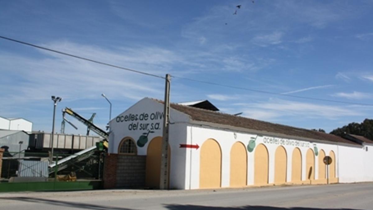 Exterior de las instalaciones de Aceites de Oliva del Sur.