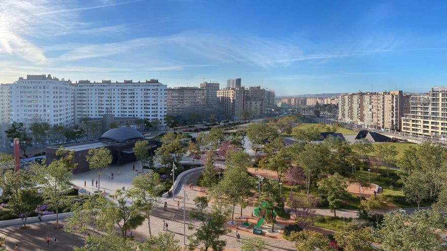 Una conexión peatonal entre Delicias y el centro de Zaragoza: así será el gran parque del Portillo