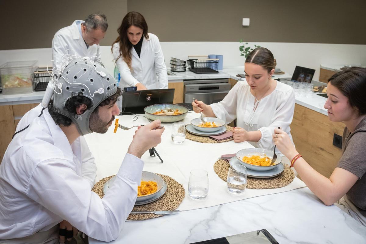 Un moment de la investigació al laboratori de la Universitat Rei Joan Carles