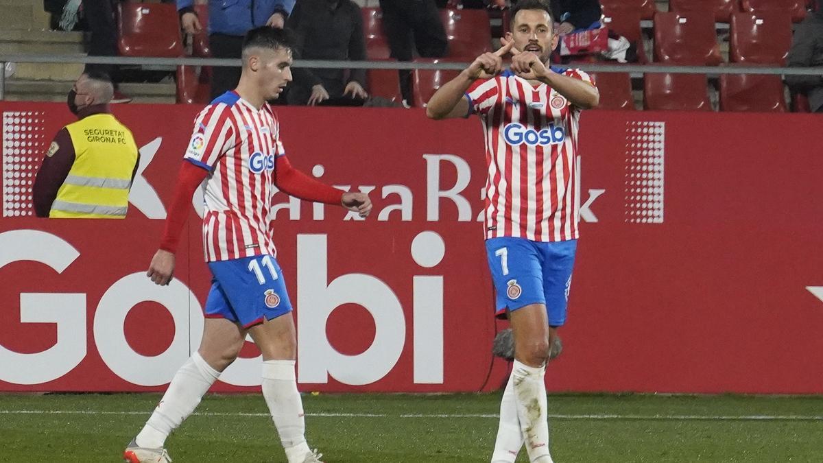 La victòria del Girona contra el Burgos a Montilivi en imatges