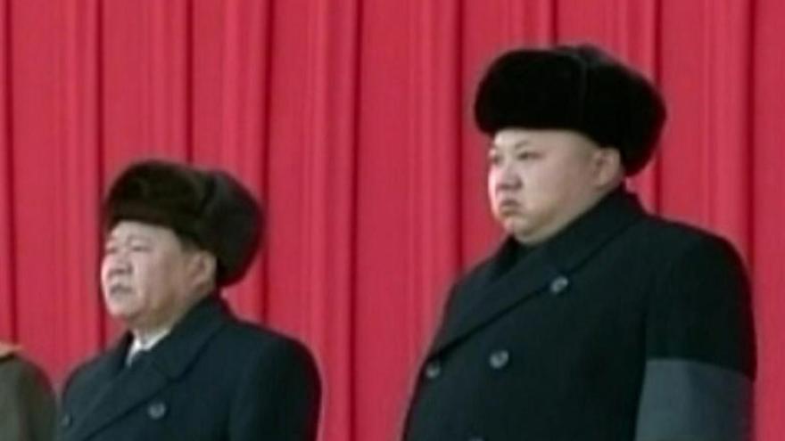 Kim Jong-un en un acto por el tercer aniversario de la muerte de su padre.