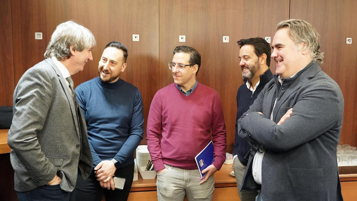 Encuentro del PSOE reginal con la prensa hoy en Valladolid.