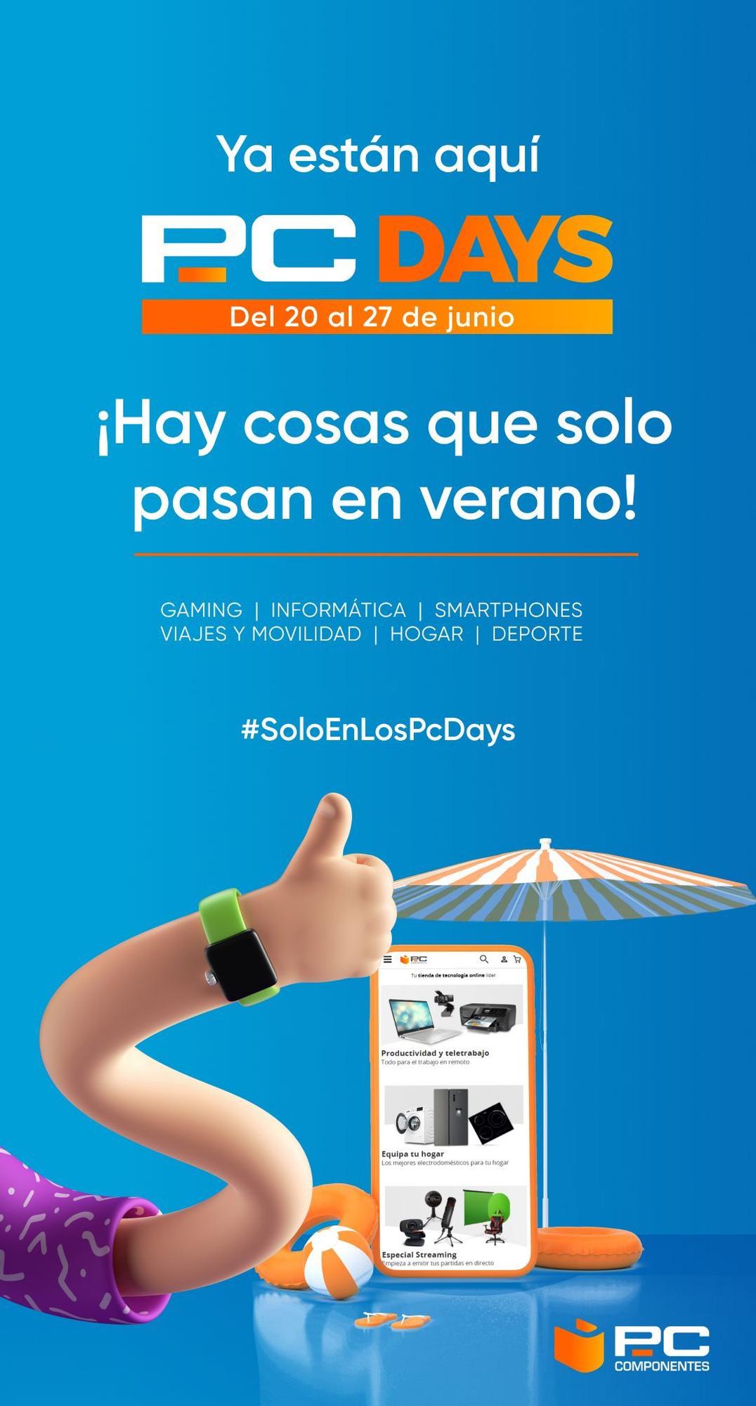 ¡No te pierdas los PcDays de PcComponentes y disfrutar del verano!