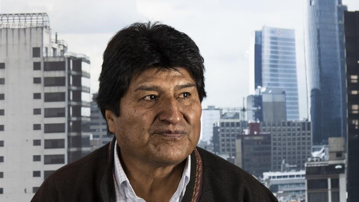 Evo Morales, durante la entrevista a El Periódico.