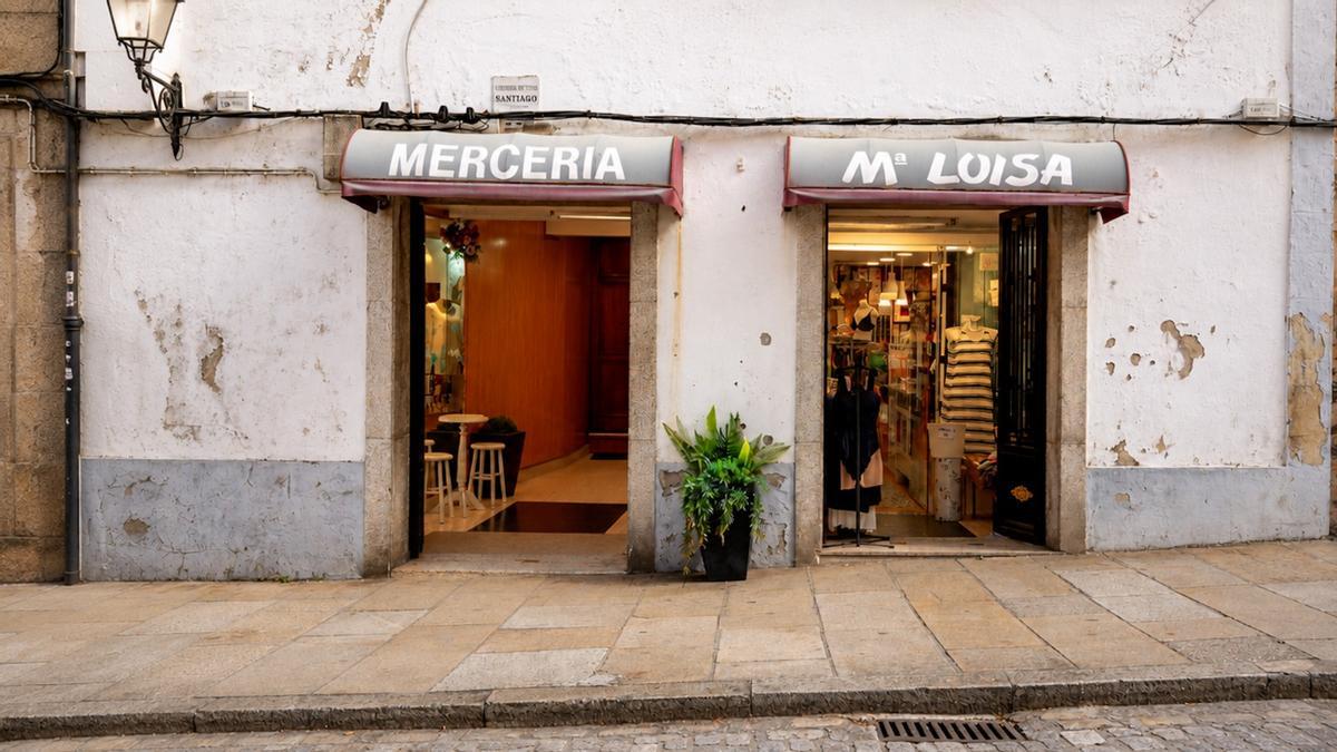 El exterior de la Lencería Luisa, antes Mercería María Luisa.