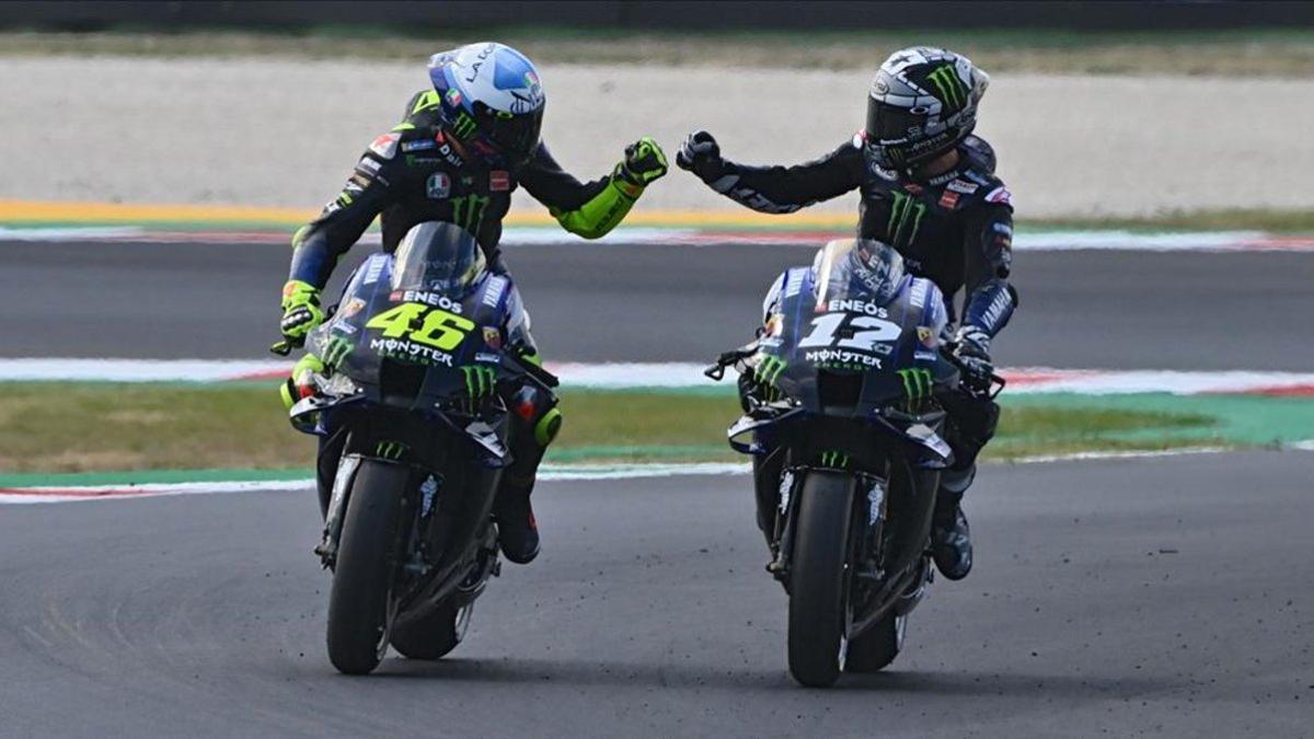 Rossi felicita a Viñales por su pole position