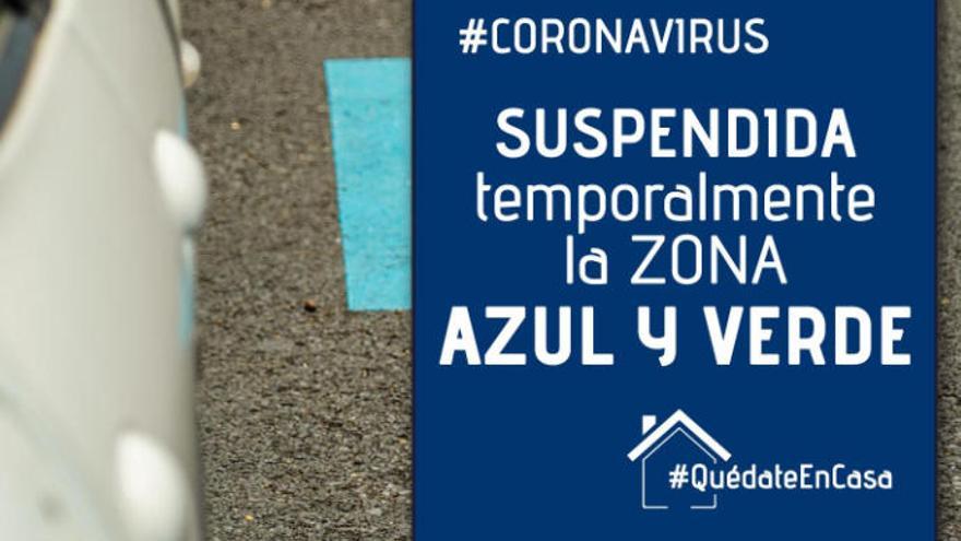 El Ayuntamiento suspende la zona azul y verde durante el estado de alarma por Covid-19