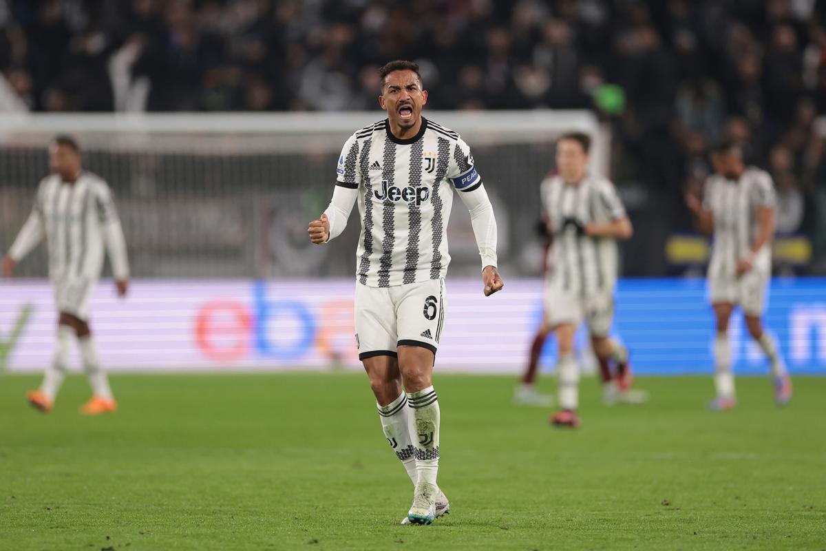 Danilo, en un partido de la Juventus.