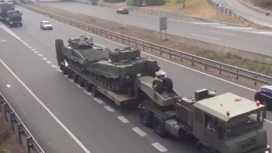 L&#039;Exèrcit segueix enviant vehicles blindats a la seva base de l&#039;Empordà