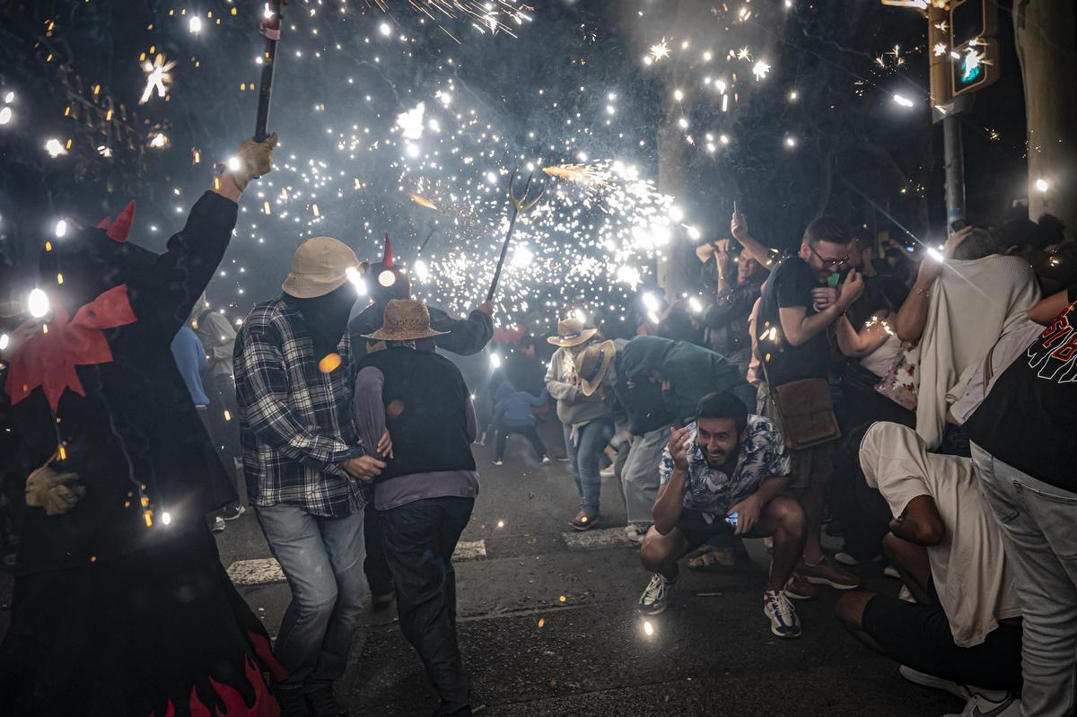 Dentro del correfoc de la Mercè