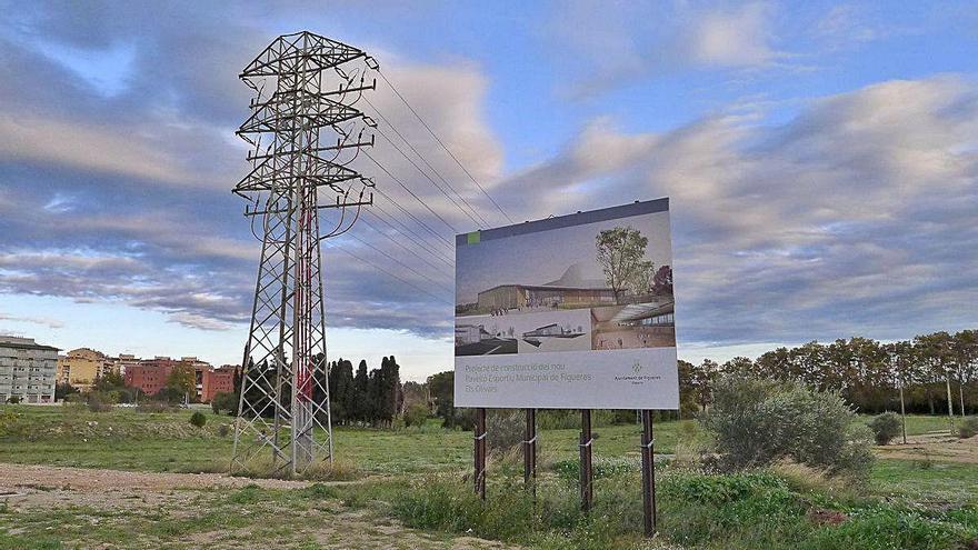 Les obres que s&#039;estan portant a terme on s&#039;ha de construir el pavelló a l&#039;Olivar Gran de Figueres.