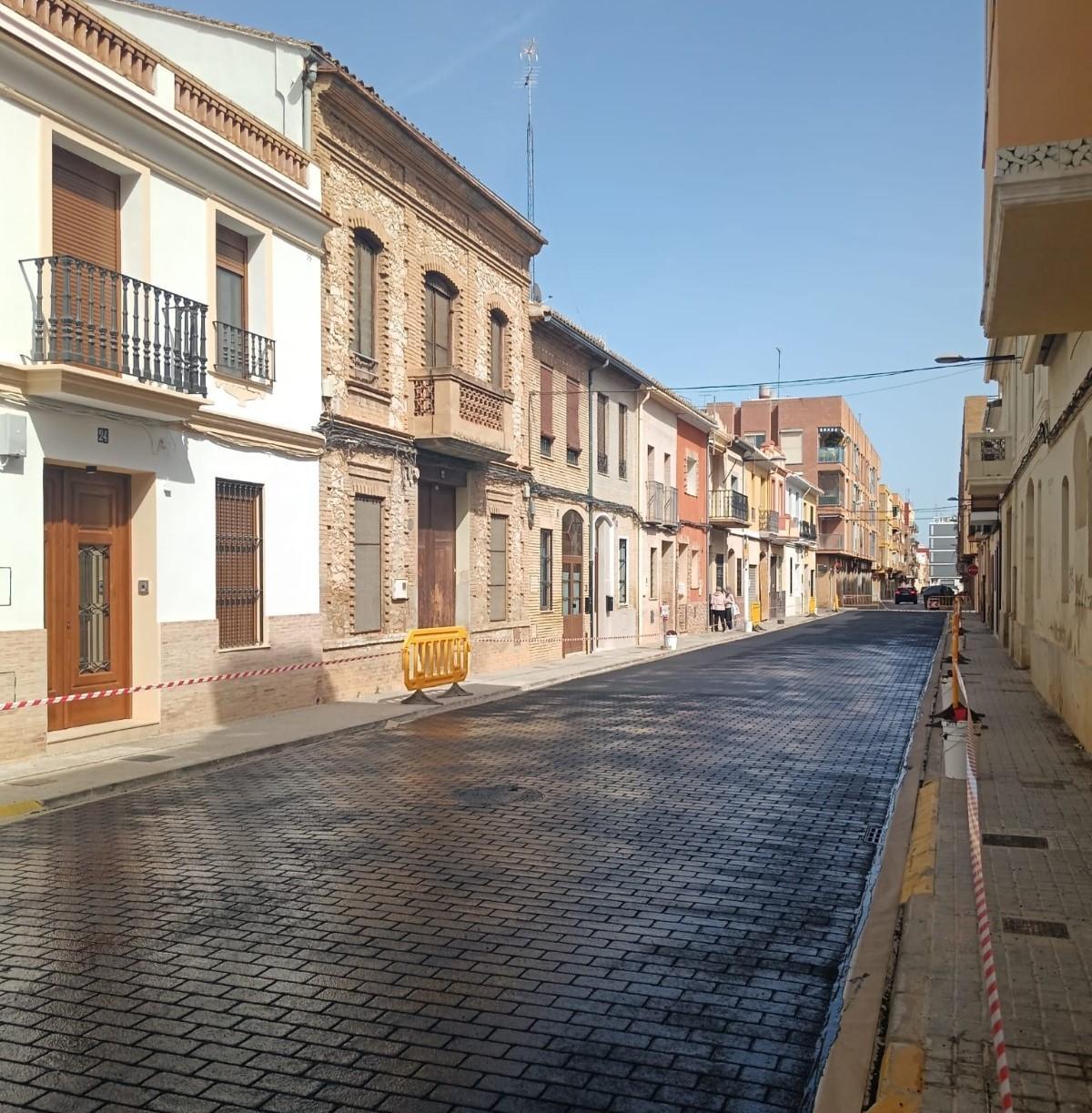 Una de las calles reperadas.