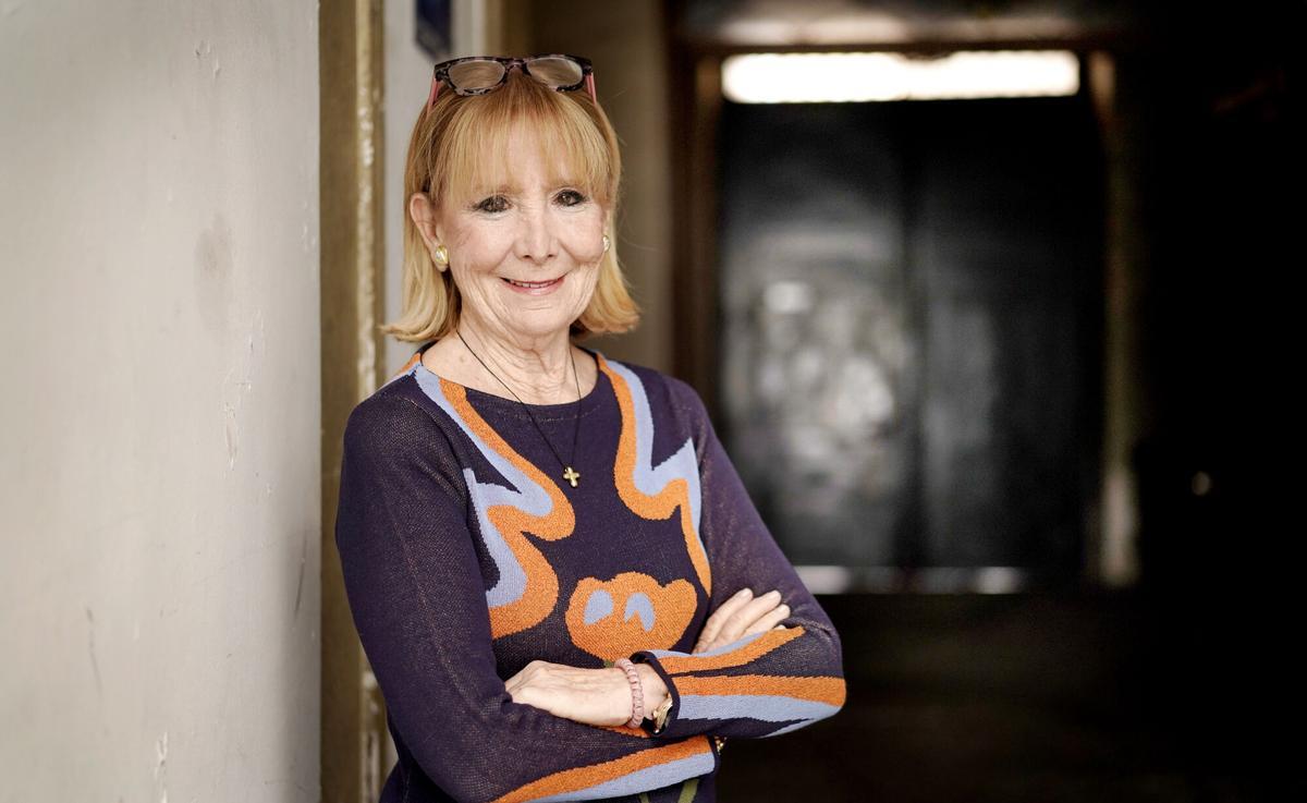 Esperanza Aguirre, antes de la entrevista.