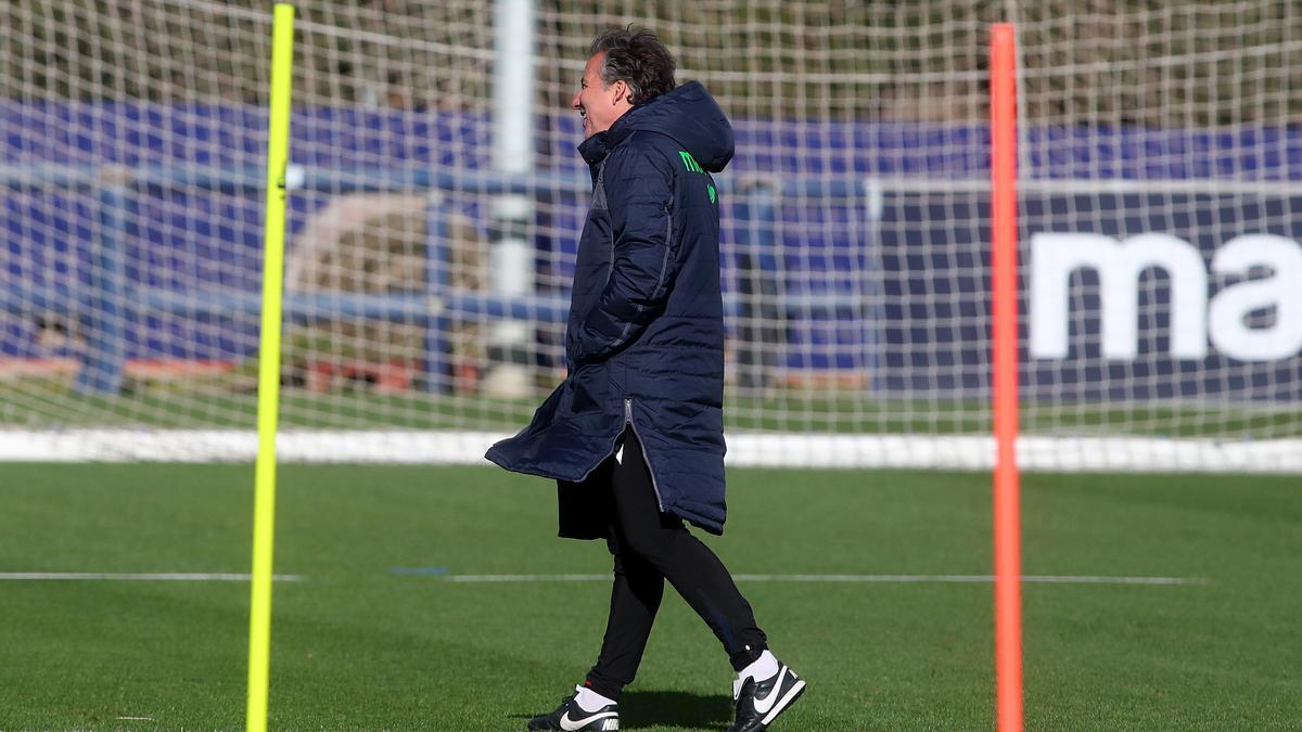 Javier Pereira, en un entrenamiento