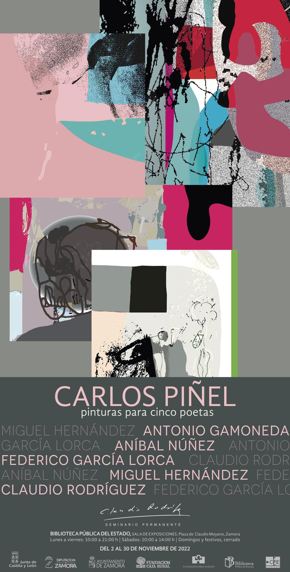 Cartel de la exposición de Carlos Piñel.