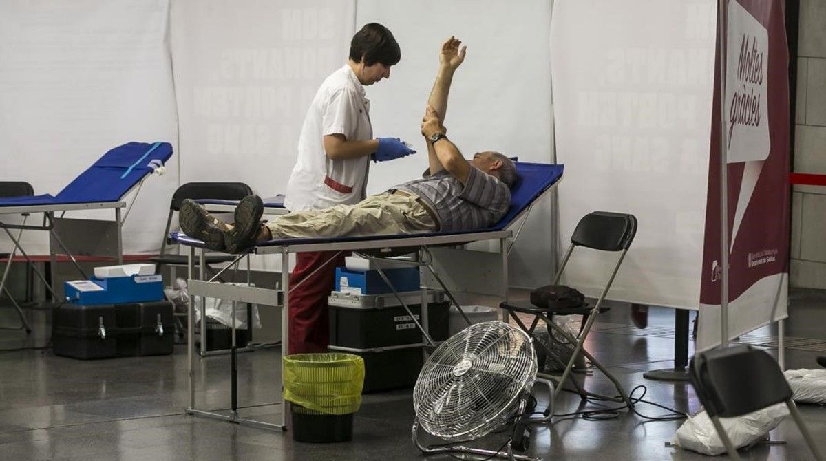 Donación de sangre.