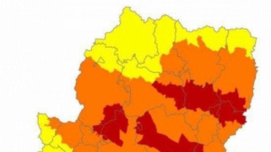 Se declara la alerta roja en tres zonas por riesgo de incendio