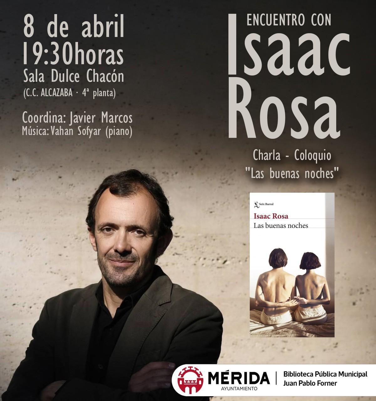 Isaa Rosa Cultura: Isaac Rosa presentará en Mérida su nueva novela con un ...