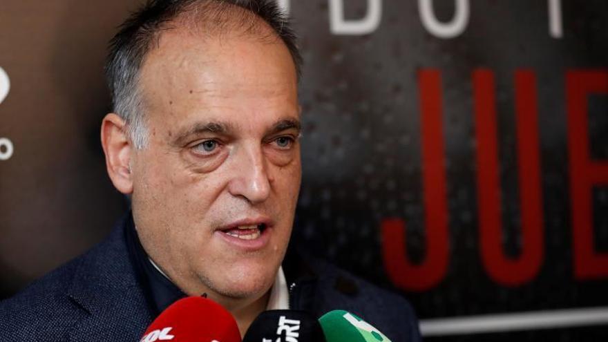 Tebas: &quot;El Córdoba va apretado en tesorería, ya lo sabíamos&quot;