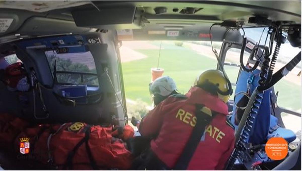 Evacuación en helicóptero medicalizado