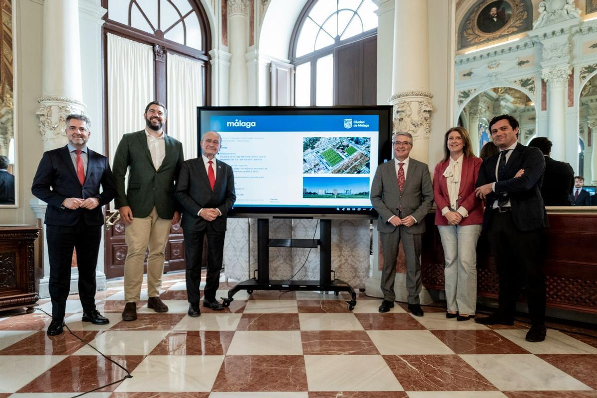 El Ayuntamiento de Málaga y la Diputación de Málaga presentan el proyecto del nuevo campo de rugby, que estará ubicado en el distrito Teatinos - Universidad.
