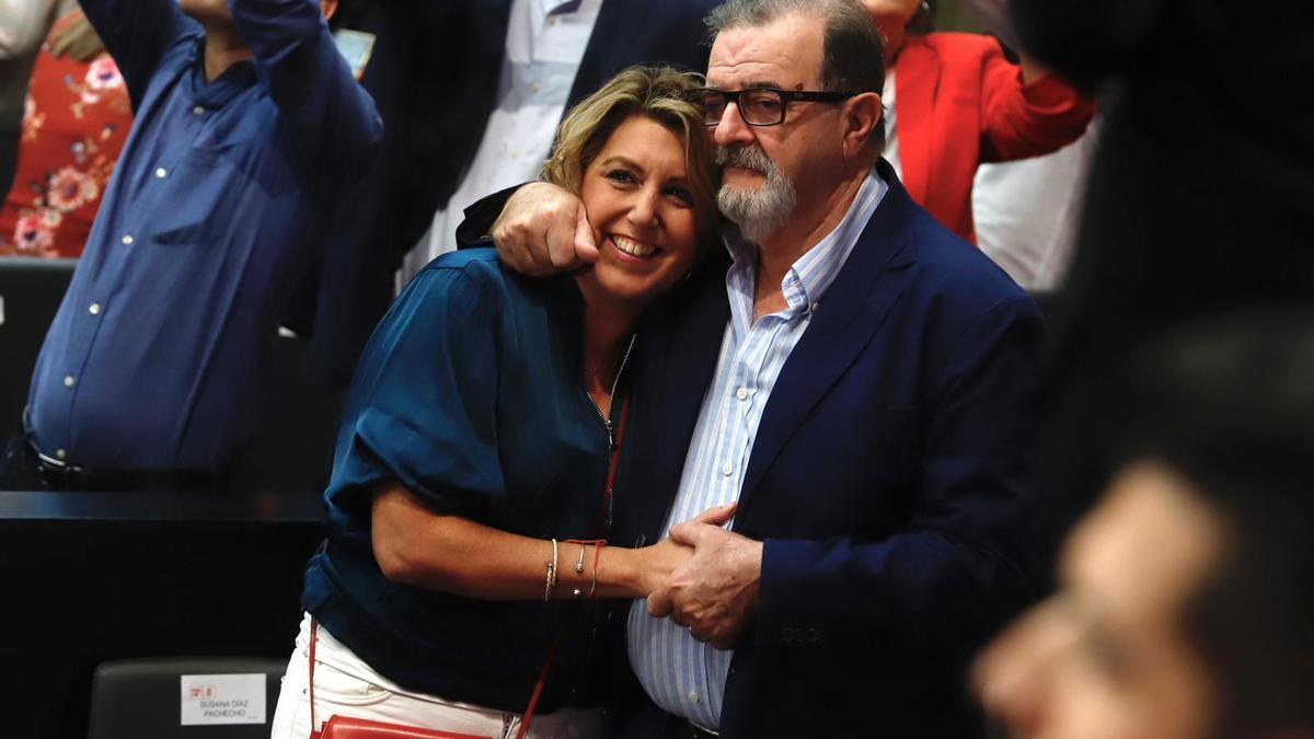 Susana Díaz, José Rodríguez de la Borbolla,  en el 40º aniversario de la victoria del PSOE en España.