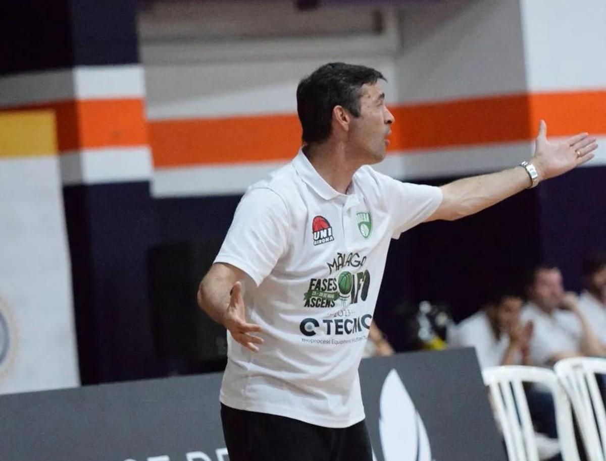 Marc Delemus, entrenador de l'Adepaf, quan entrenava el Tordera.